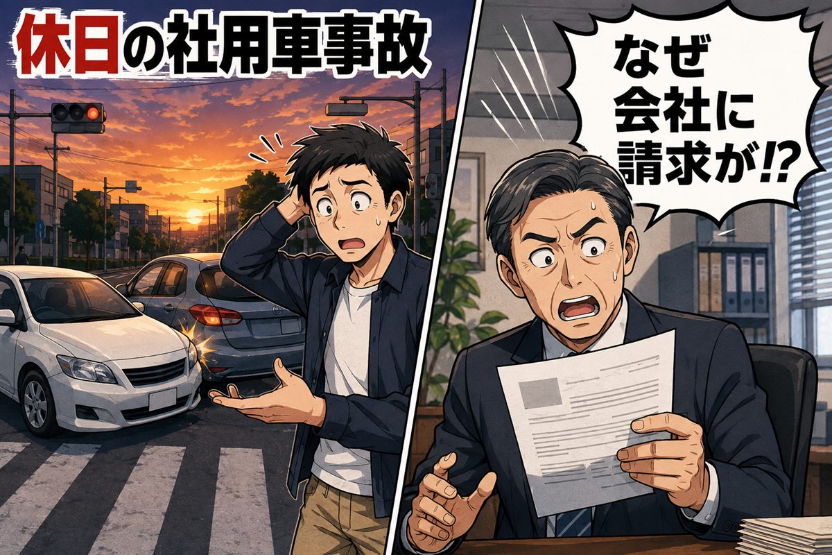 休日の社用車事故と、会社への請求に驚く社長