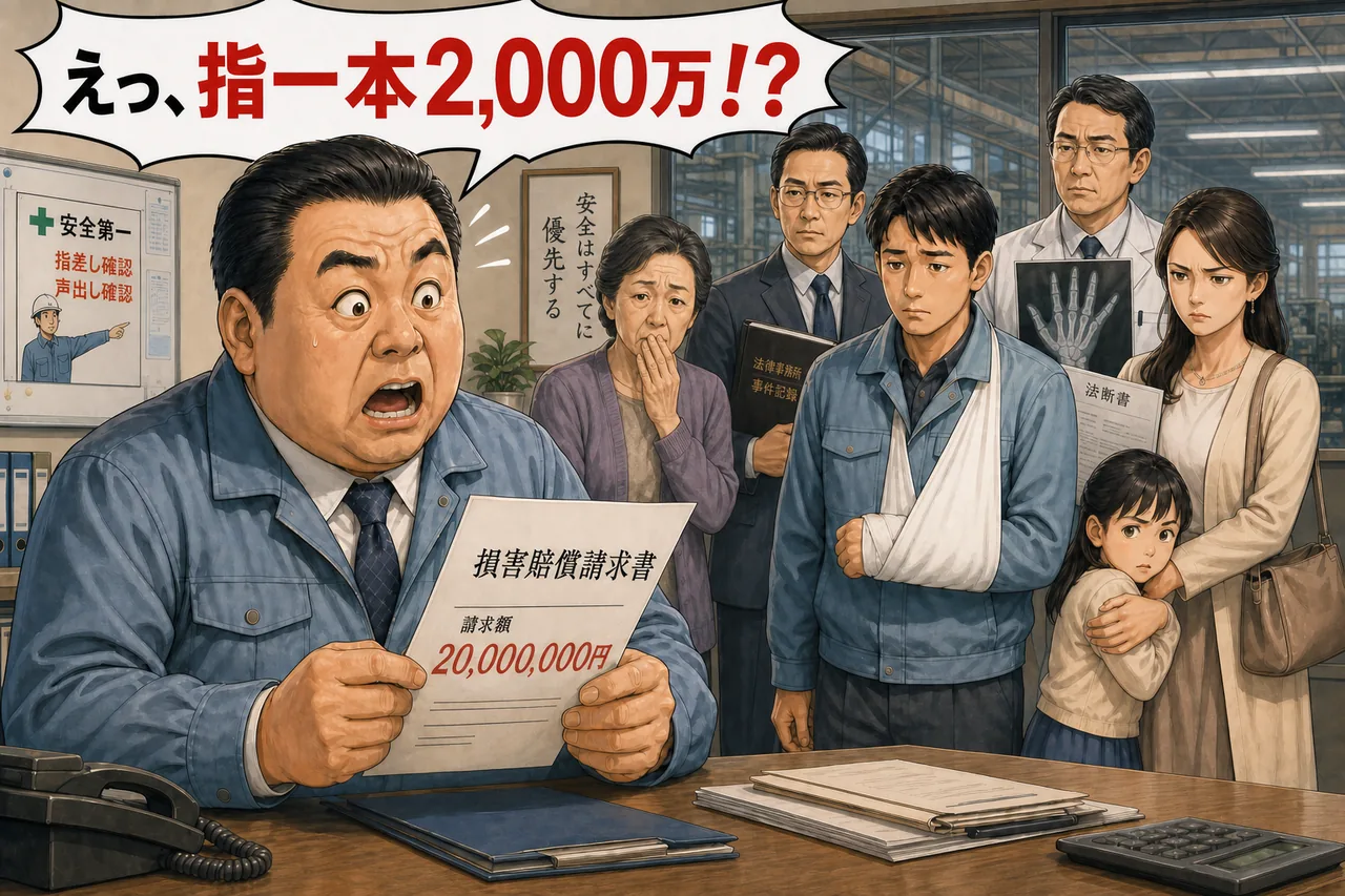 指の切断事故と会社への損害賠償請求